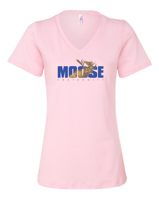 Moose Fraternity Women’s Relaxed Jersey V-Neck Tee - 6405